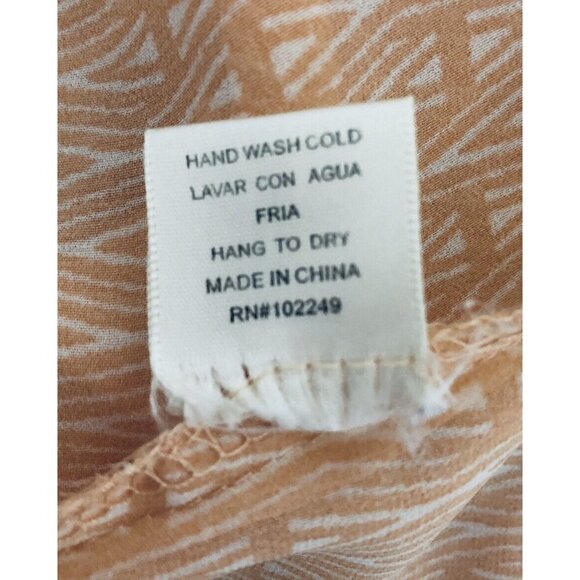 Skies Are Blue Womens Medium Roll Tab Tunic Blouse Southwest Aztec Print - Picture 6 of 7